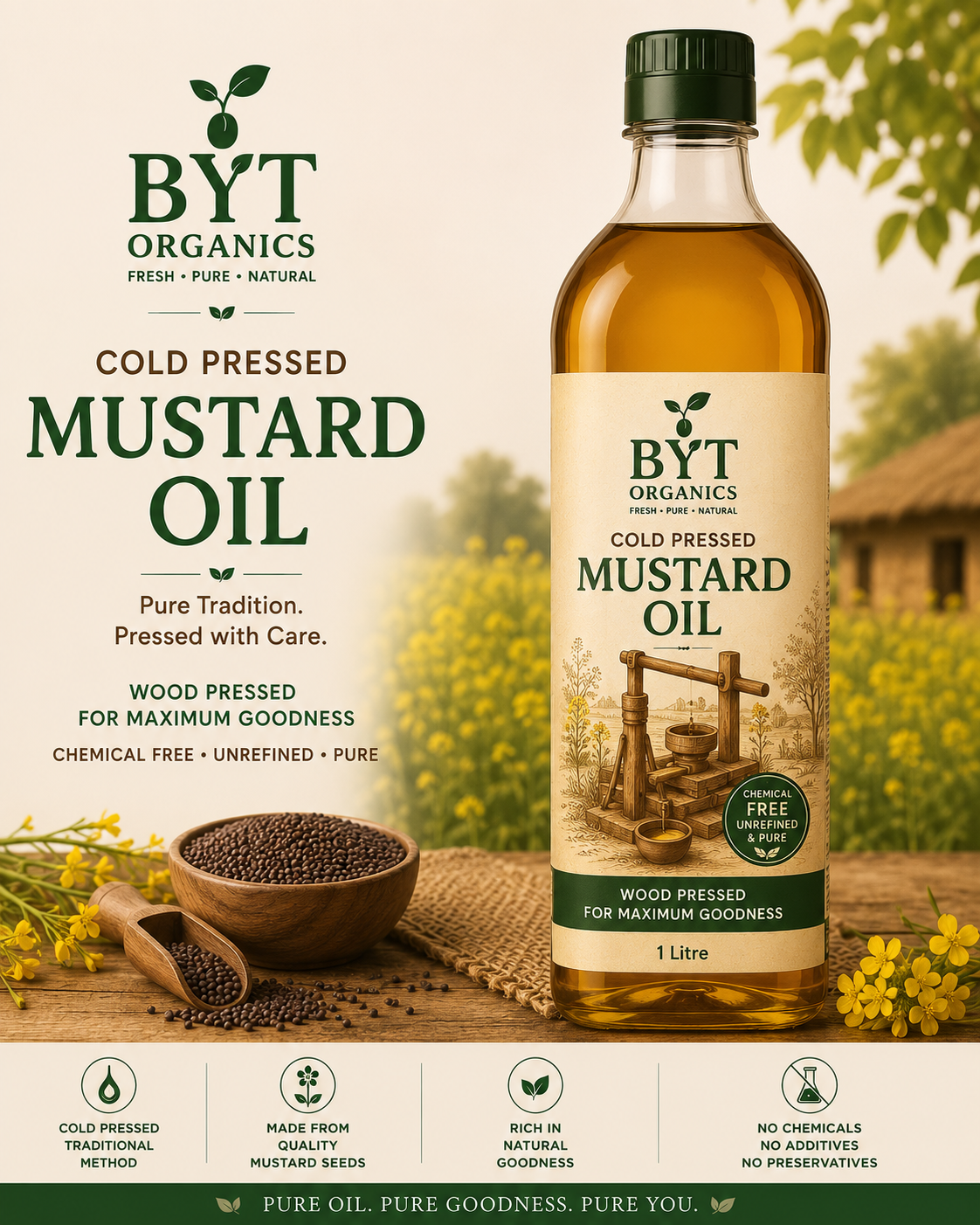Cold Pressed Mustard Oil