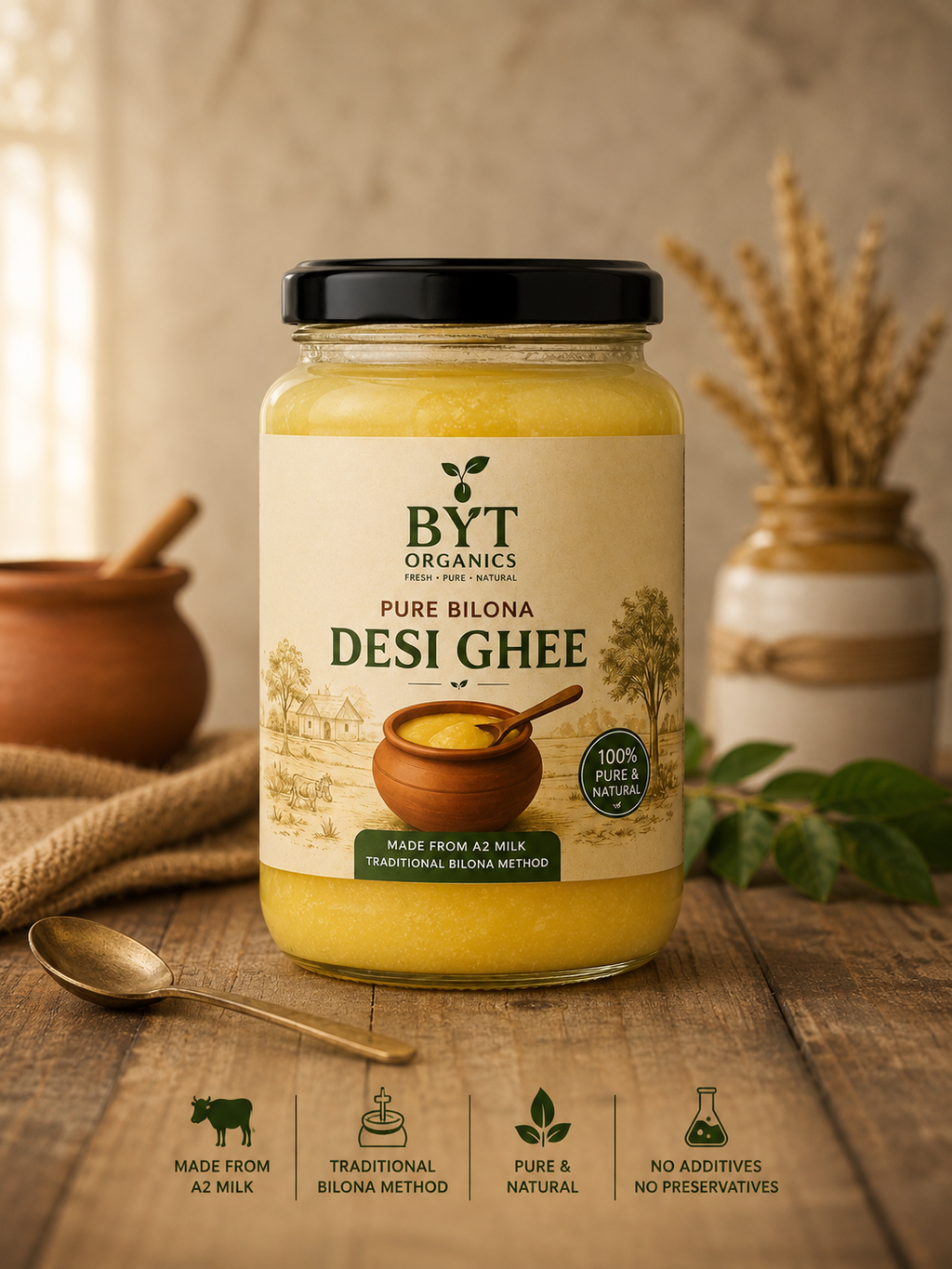 Pure Desi Ghee |100% Natural | BYT Organics
