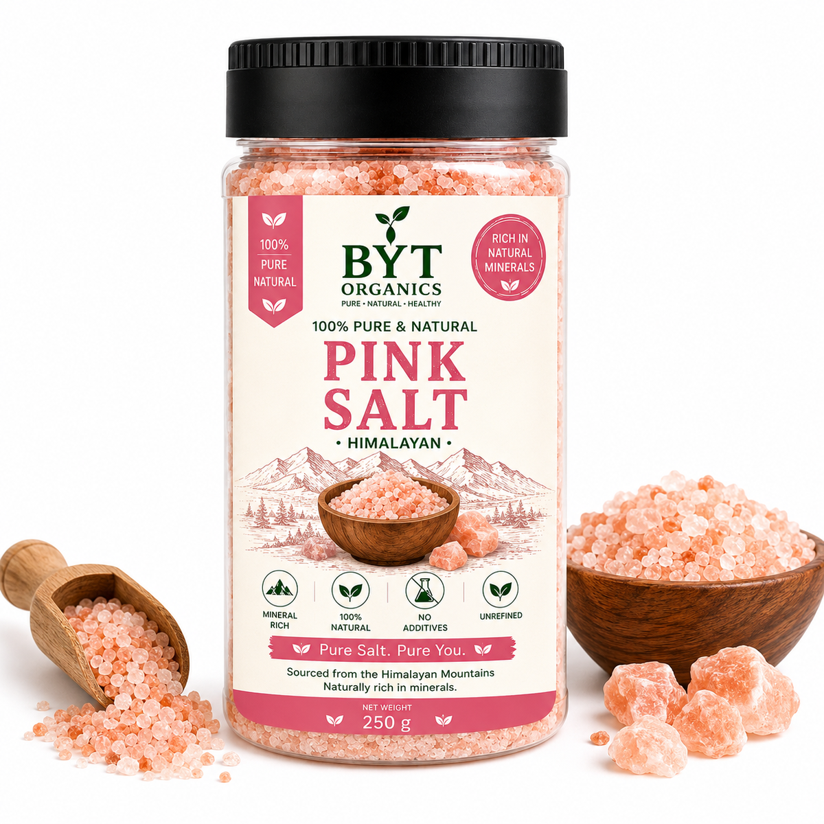 BYT Organics Himalayan Pink Salt