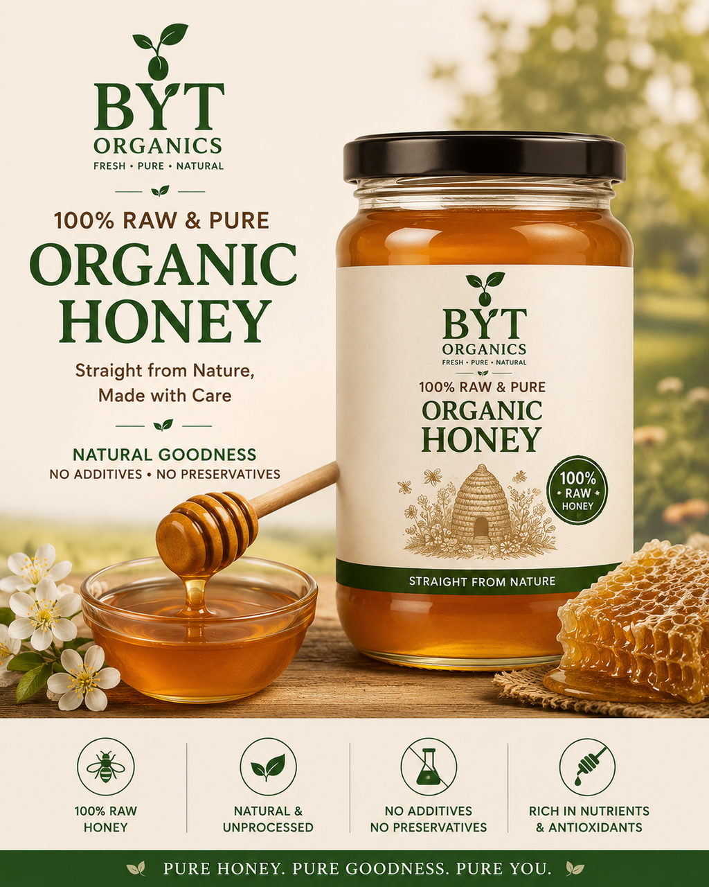BYT Organics Premium Honey