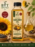 Natural Cold Pressed Sunflower Oil | 100% Pure | BYT Organics