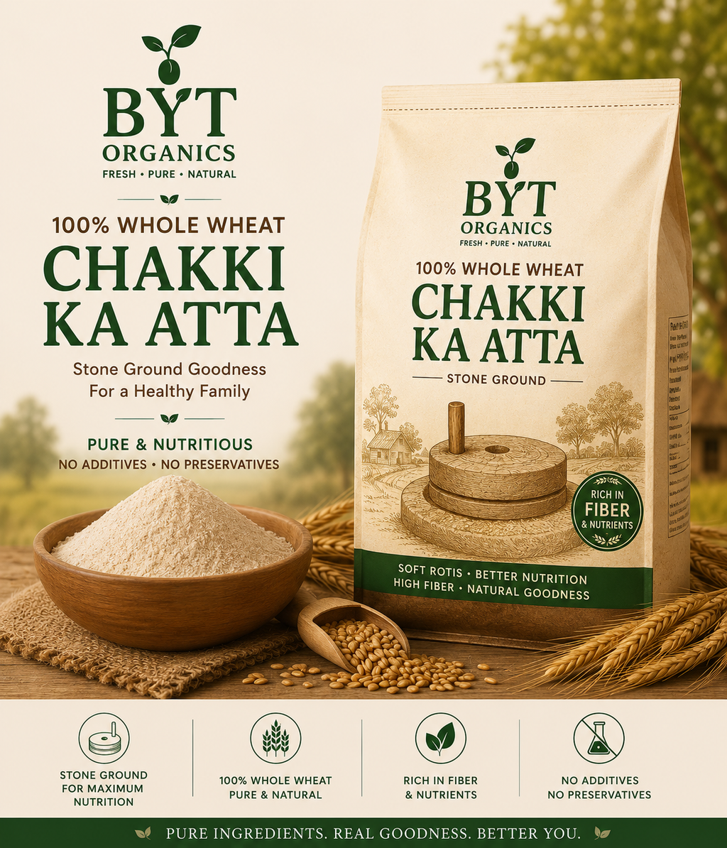 🌾 Chaki Ka Atta | Fresh Stone-Ground Flour