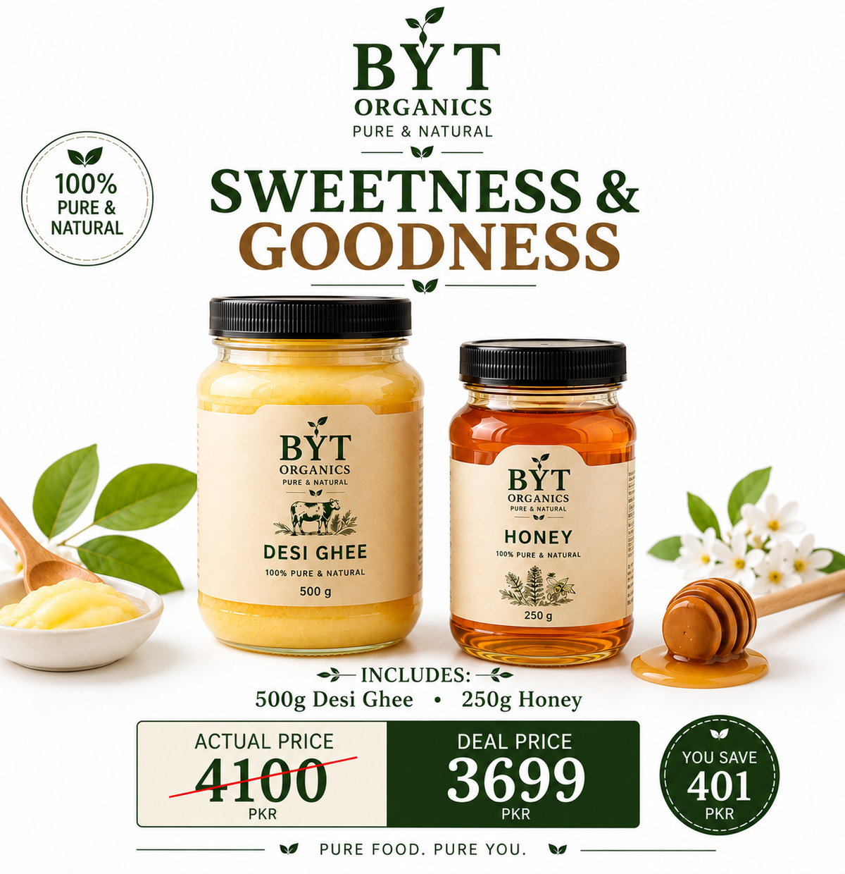 🍯  Desi Ghee & Honey Bundle | BYT Organics