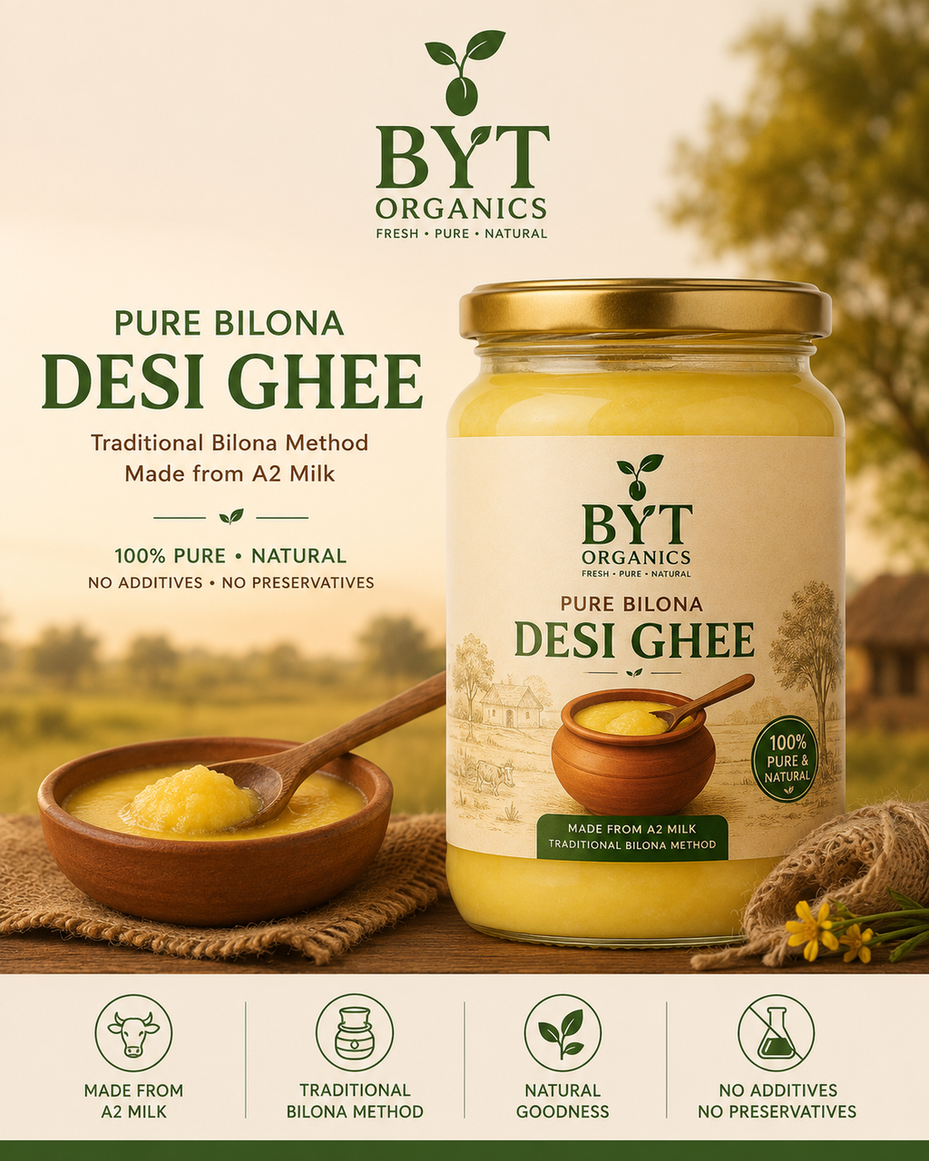 BYT Organics Premium Desi Ghee