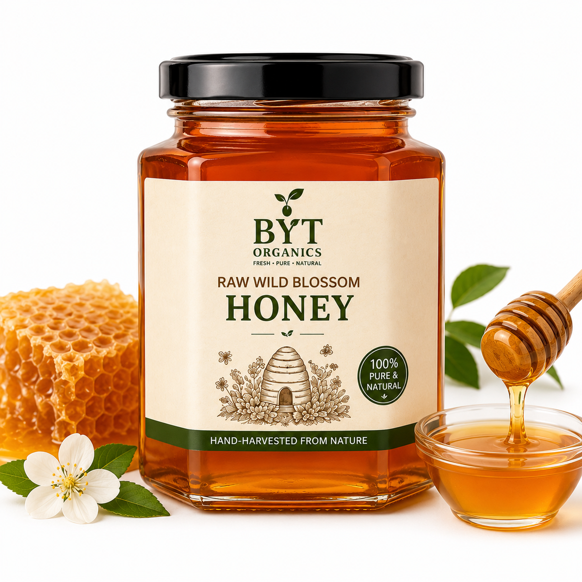 Pure Natural Honey |  Wild  | BYT Organics